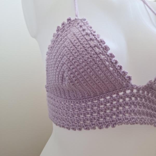 Gehaakt topje 'Loli top lila'