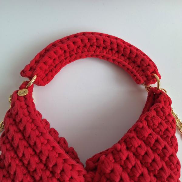 Gehaakte crossbody tas 'Rood'