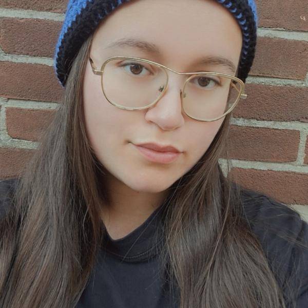 Gehaakte muts | Zwart en blauw