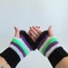 Thumbnail for Gehaakte handschoenen - gehaakte vingerloze handschoenen | Beetlejuice vibes