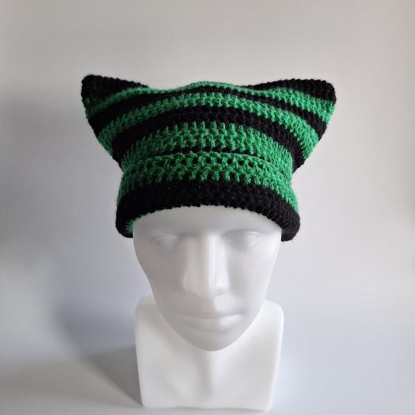 Gehaakte muts | Zwart en groen