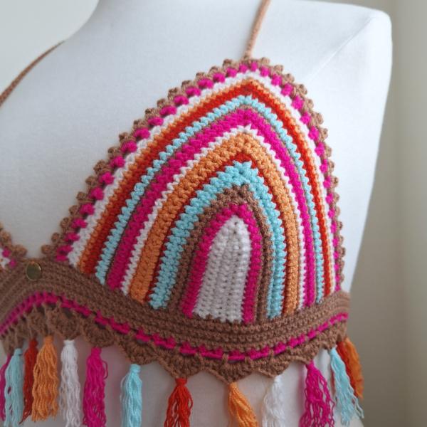 Gehaakt topje 'Gigi top tropisch'