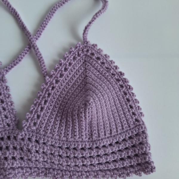 Gehaakt topje 'Loli top lila'