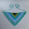 Thumbnail for Gehaakte bandana 'Mintgroen, turquoise en donkergroen'