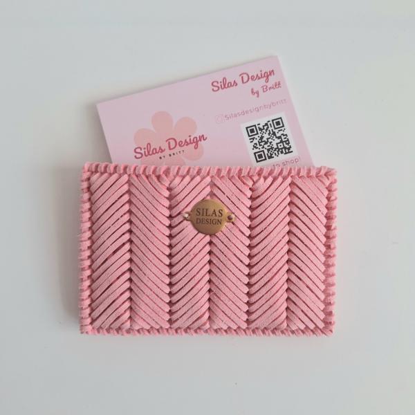 Geweven pasjeshouder | Lichtroze