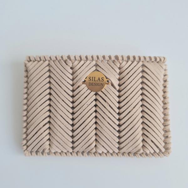 Geweven pasjeshouder | Beige