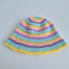 Thumbnail for Gehaakte bucket hat | Pastel regenboog