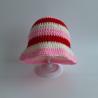 Thumbnail for Gehaakt baby zonnehoedje 'Roze, rood en crème'