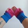 Thumbnail for Gehaakte handschoenen - gehaakte vingerloze handschoenen | Biseksuele Pride vlag