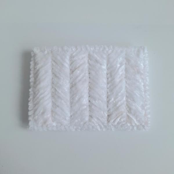 Geweven pasjeshouder | Wit velvet look