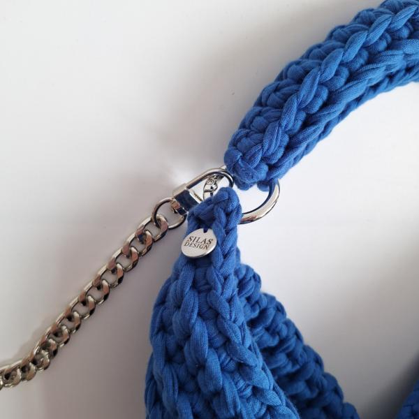 Gehaakte crossbody tas | Kobaltblauw