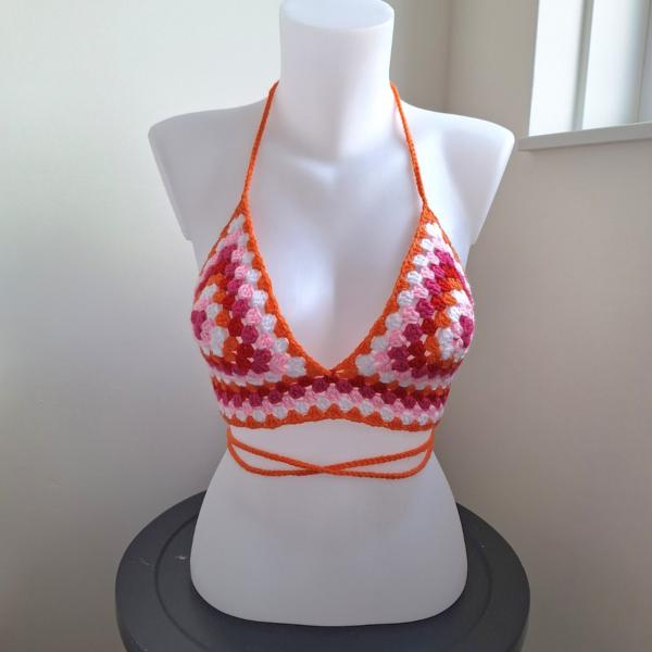 Gehaakt topje 'Pride lesbische vlag'