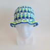 Thumbnail for Gehaakte bucket hat | Crème, turquoise, limegroen, kobaltblauw en teal