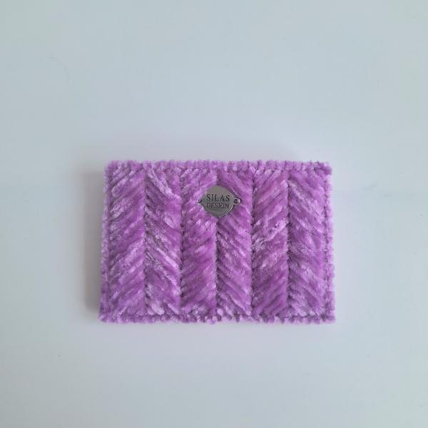 Geweven pasjeshouder | Lavendel velvet look