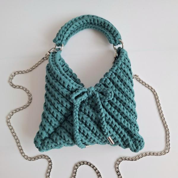 Gehaakte crossbody tas | Donkergroen