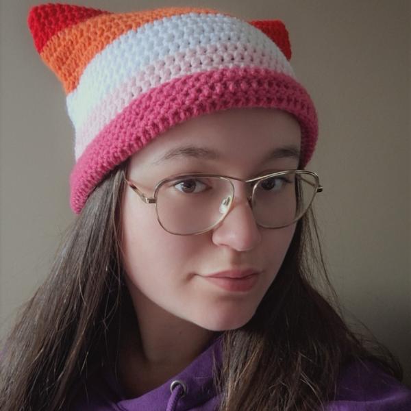 Gehaakte muts | Lesbische vlag