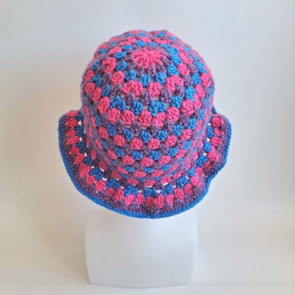 Gehaakte bucket hat | Pride biseksuele vlag