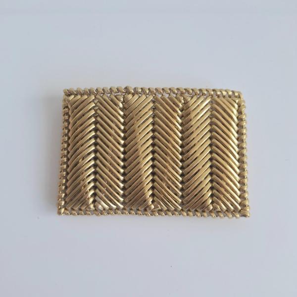 Geweven pasjeshouder | Metallic goud