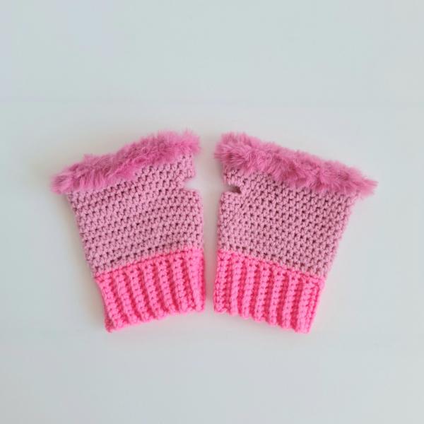 Gehaakte handschoenen - gehaakte vingerloze handschoenen | Barbie girl
