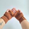 Thumbnail for Gehaakte handschoenen - gehaakte vingerloze handschoenen | Bruin