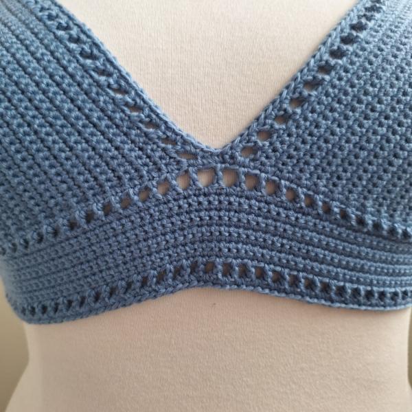 Gehaakt topje 'Boho top blauw | paars'