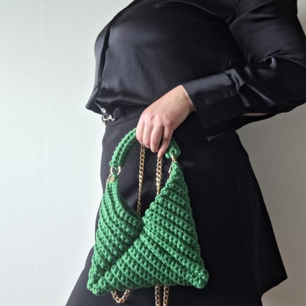 Gehaakte crossbody tas | Groen