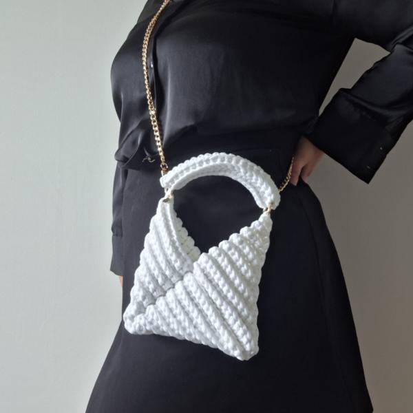 Gehaakte crossbody tas | Wit