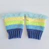 Thumbnail for Gehaakte handschoenen - gehaakte vingerloze handschoenen | Donkerblauw, blauw, limoengroen, geel en mintgroen