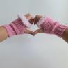 Thumbnail for Gehaakte handschoenen - gehaakte vingerloze handschoenen | Roze en lichtroze