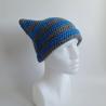 Thumbnail for Gehaakte muts | Blauw en donkergrijs
