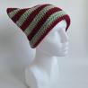 Thumbnail for Gehaakte muts | Wijnrood en sagegroen