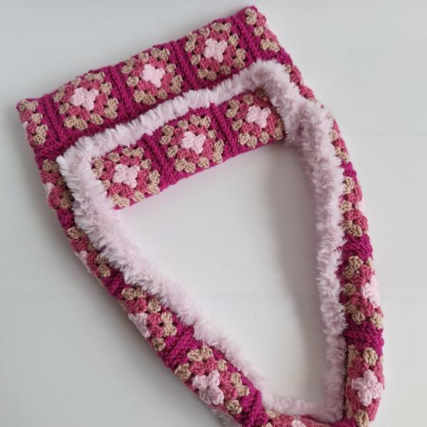 Gehaakte granny square tas | Roze
