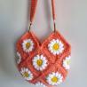Thumbnail for Gehaakte tas | Koraaloranje madeliefjes