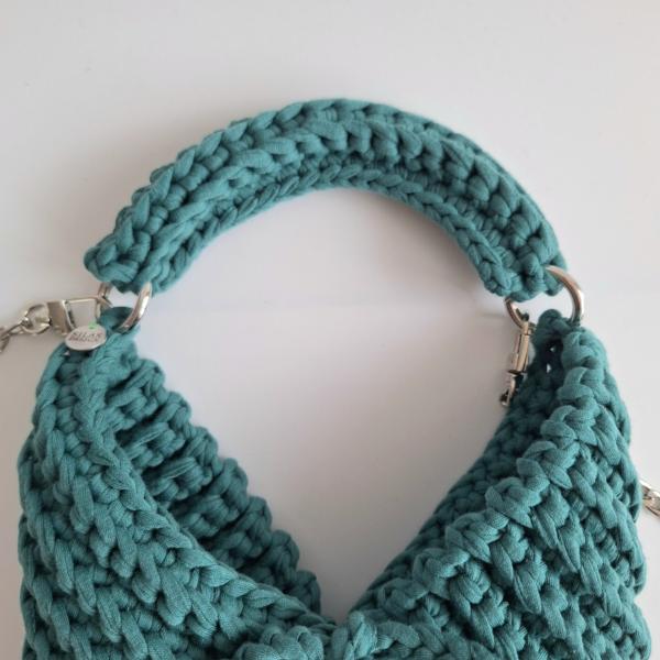 Gehaakte crossbody tas | Donkergroen