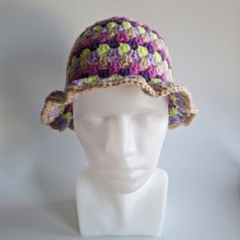 Gehaakte bucket hat 'Druif'
