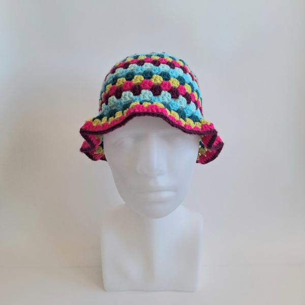 Gehaakte bucket hat | Mintgroen, turquoise, petrol, limegroen, knalroze en aubergine paars