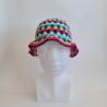 Thumbnail for Gehaakte bucket hat | Mintgroen, turquoise, petrol, limegroen, knalroze en aubergine paars