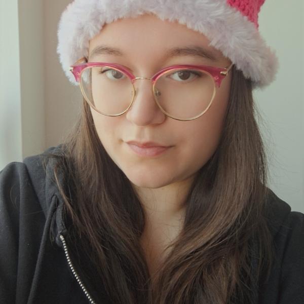 Gehaakte muts met imitatiebont | Neon roze en lila