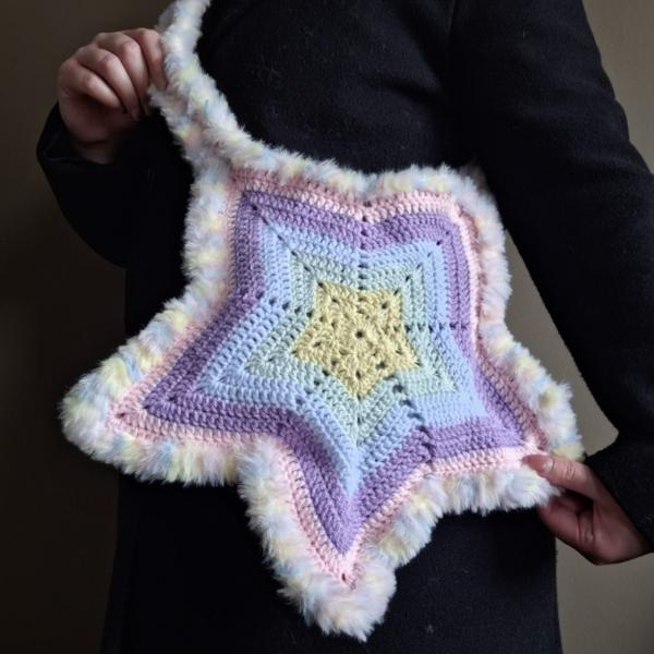 Gehaakte tas | Pastel ster