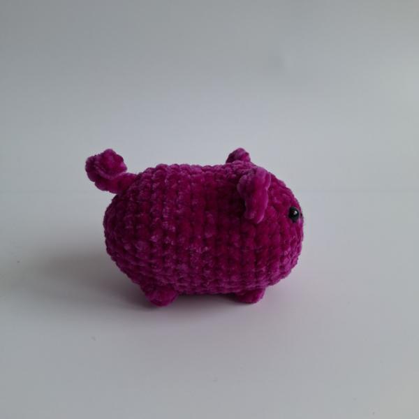 Gehaakte knuffel 'Magenta kat'