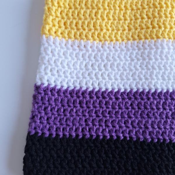 Gehaakte muts | Non-binary vlag