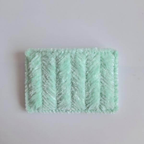 Geweven pasjeshouder | Mintgroen velvet look