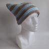 Thumbnail for Gehaakte muts | Beige en lichtblauw