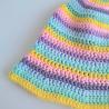 Thumbnail for Gehaakte bucket hat | Pastel regenboog
