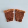 Thumbnail for Gehaakte handschoenen - gehaakte vingerloze handschoenen | Bruin