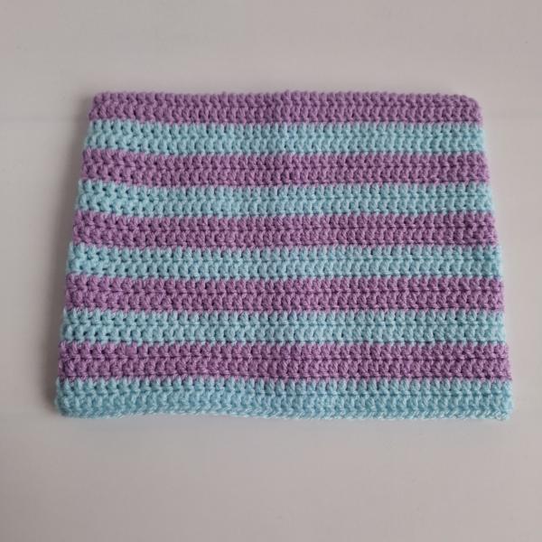 Gehaakte muts | Lila en lichtblauw