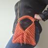 Thumbnail for Gehaakte crossbody tas | Glitter oranje