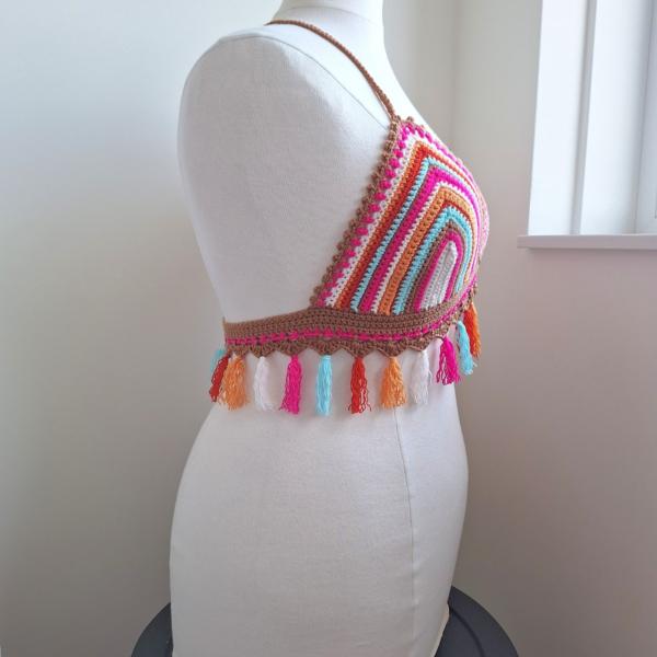 Gehaakt topje 'Gigi top tropisch'