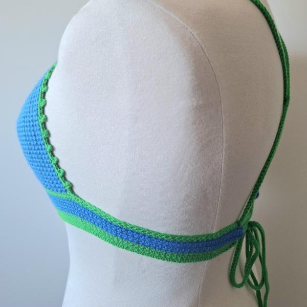 Gehaakt topje | Blauw en groen