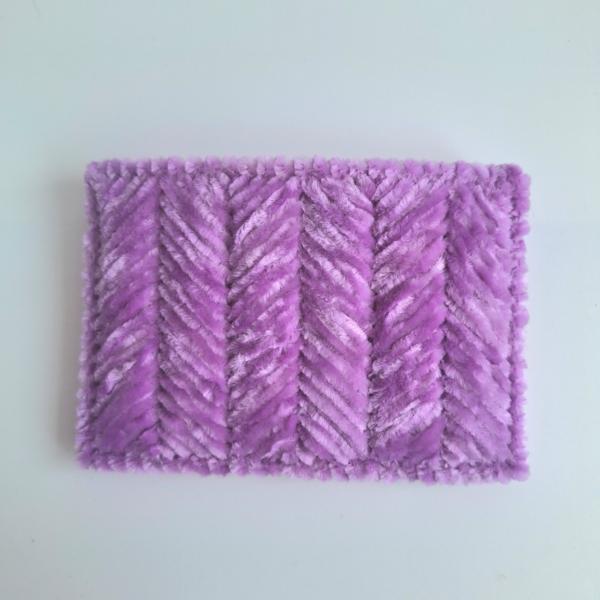 Geweven pasjeshouder | Lavendel velvet look